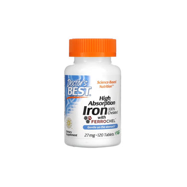 High Absorption Iron with Ferrochel 27 mg 120 Tablets - front